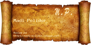 Madl Polidor névjegykártya